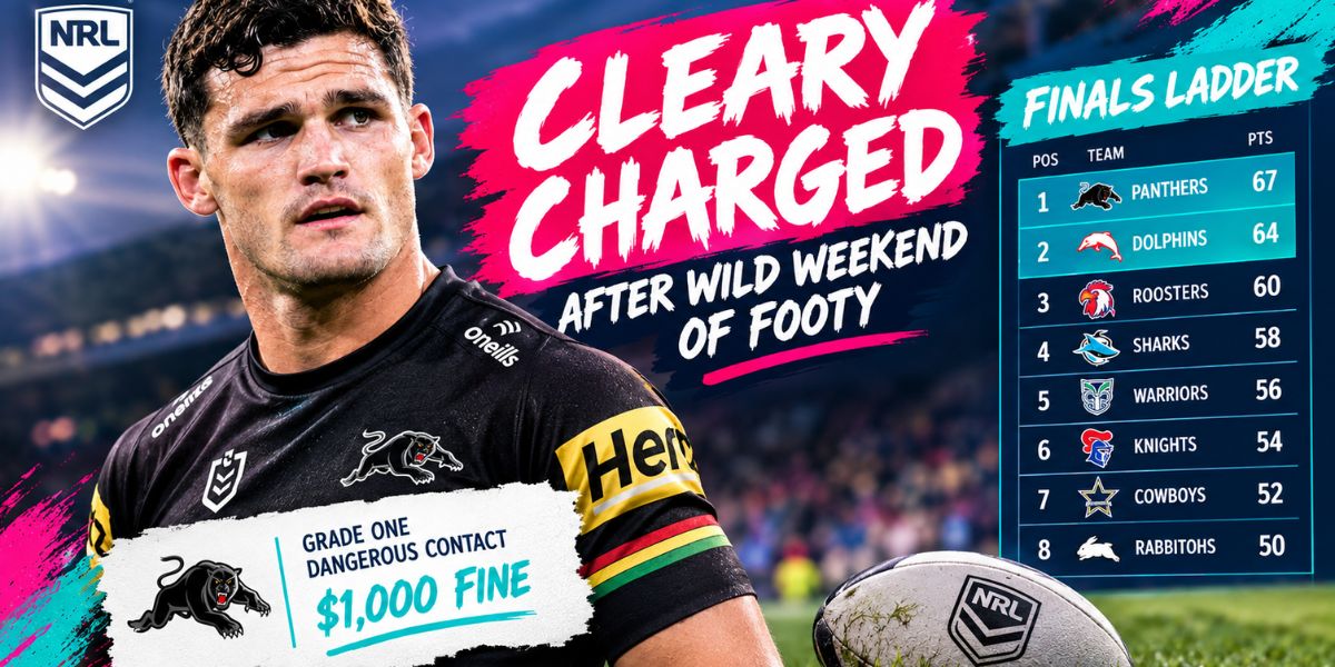 Cleary has now been charged with Grade One dangerous contact.